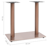 Brass Bistro Table Leg 70x40x72 cm Stainless Steel