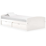 Bed frame with 2 drawers without mattress white 90x200 cm