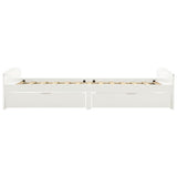 Bed frame with 2 drawers without mattress white 90x200 cm