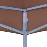 Toit de tente de réception 3x3 m Marron 270 g/m²