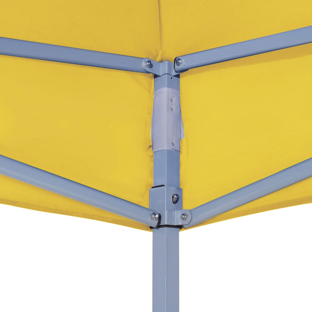 Toit de tente de réception 3x3 m Jaune 270 g/m²