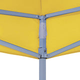 Toit de tente de réception 3x3 m Jaune 270 g/m²