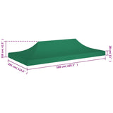 Toit de tente de réception 6x3 m Vert 270 g/m²