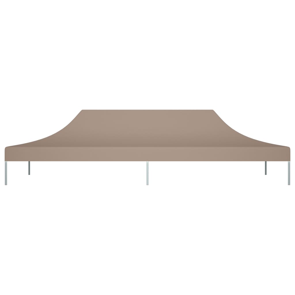 Toit de tente de réception 6x3 m Taupe 270 g/m²