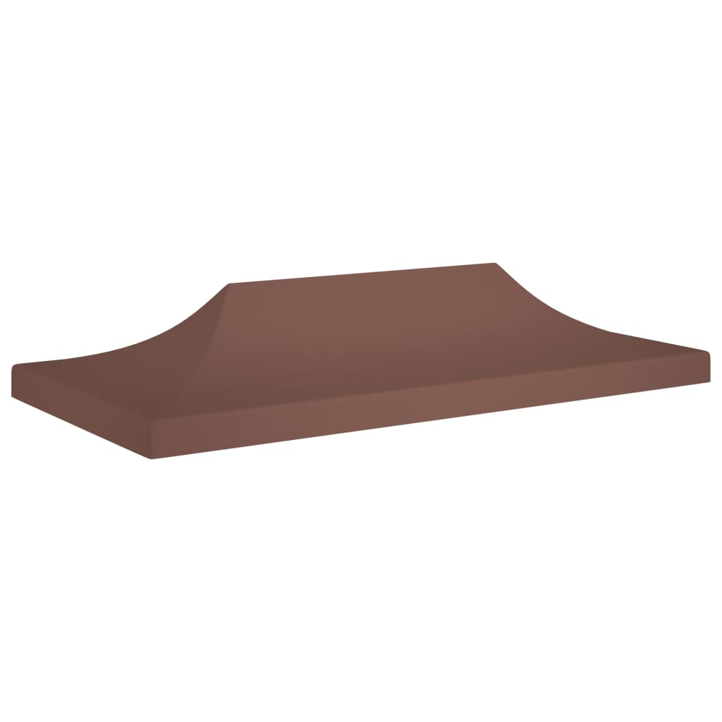 Toit de tente de réception 6x3 m Marron 270 g/m²