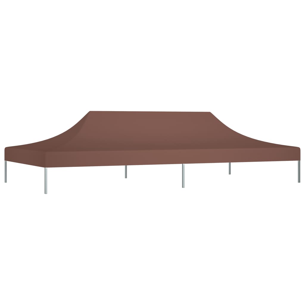 Toit de tente de réception 6x3 m Marron 270 g/m²