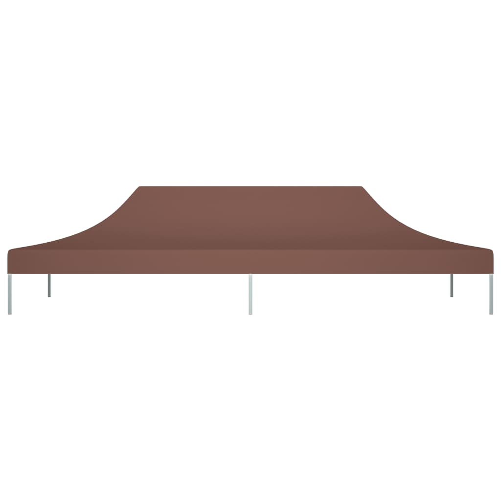 Toit de tente de réception 6x3 m Marron 270 g/m²