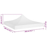 Toit de tente de réception 2x2 m Blanc 270 g/m²