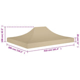 Toit de tente de réception 4x3 m Beige 270 g/m²