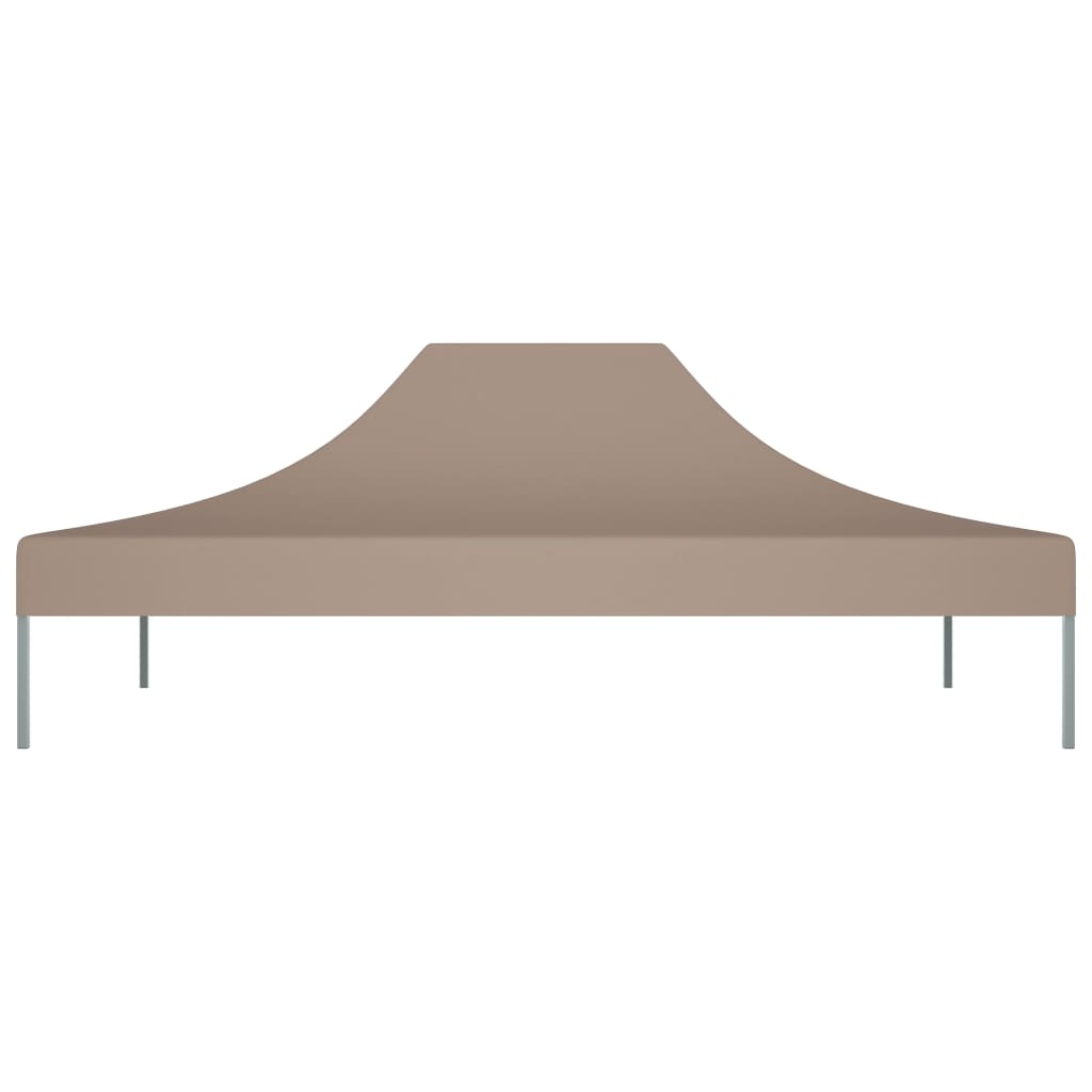 Toit de tente de réception 4x3 m Taupe 270 g/m²