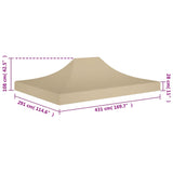 Toit de tente de réception 4,5x3 m Beige 270 g/m²