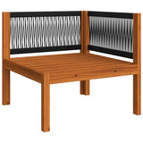 Salon de jardin 2 pcs avec coussins Bois d'acacia solide