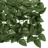 Balcony screen with dark green leaves 500x100 cm