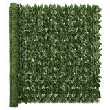 Balcony screen with dark green leaves 300x150 cm