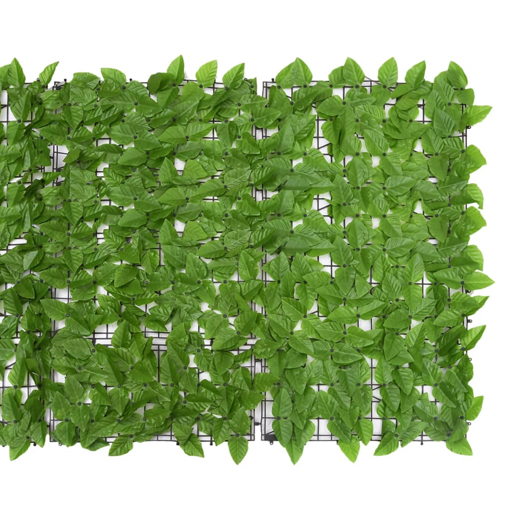 Balcony screen with green leaves 300x100 cm