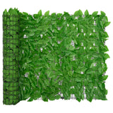 Balcony screen with green leaves 500x100 cm