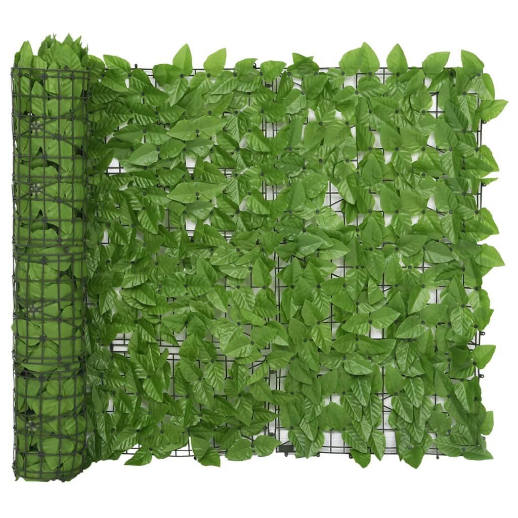 Balcony screen with green leaves 600x100 cm