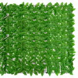 Balcony screen with green leaves 400x150 cm