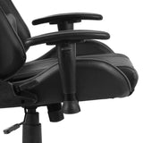 Grey PVC Swivel Gaming Chair