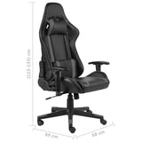 Grey PVC Swivel Gaming Chair