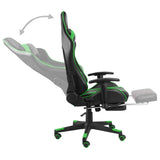 Chaise de jeu pivotante avec repose-pied Vert PVC