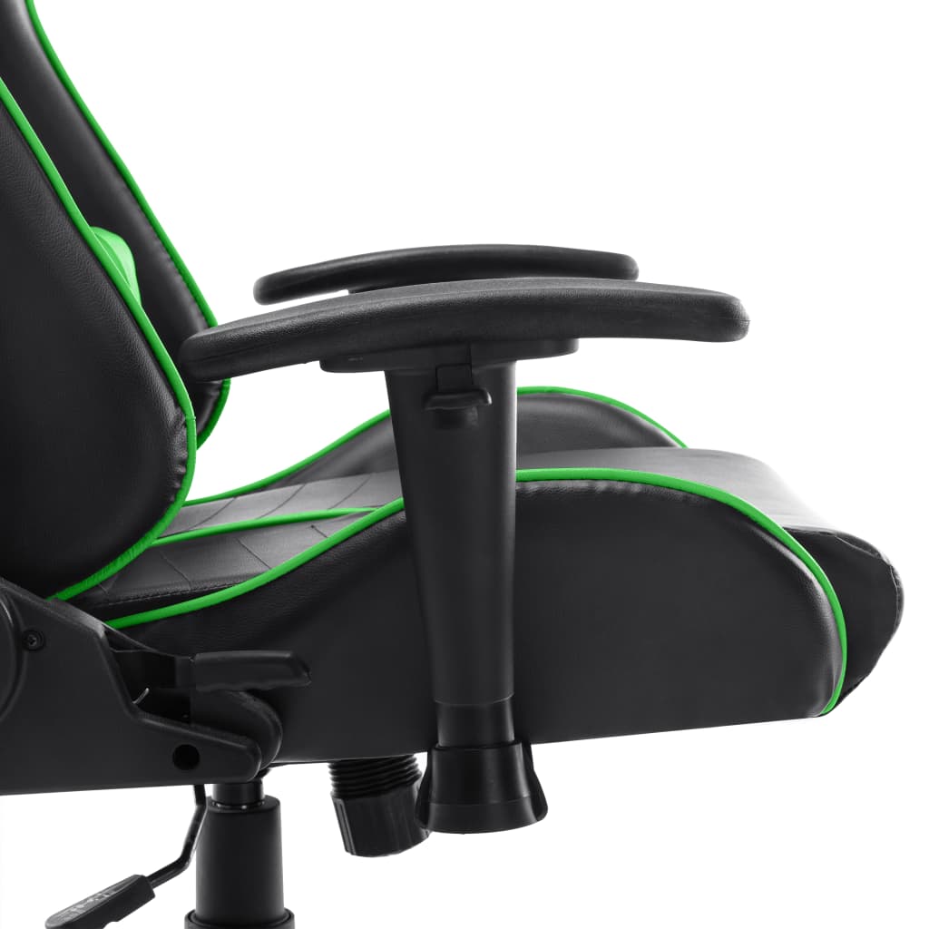 Chaise de jeu Noir et vert Cuir artificiel