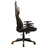 Black and Orange Gaming Chair Artificial Leather