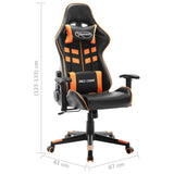 Black and Orange Gaming Chair Artificial Leather