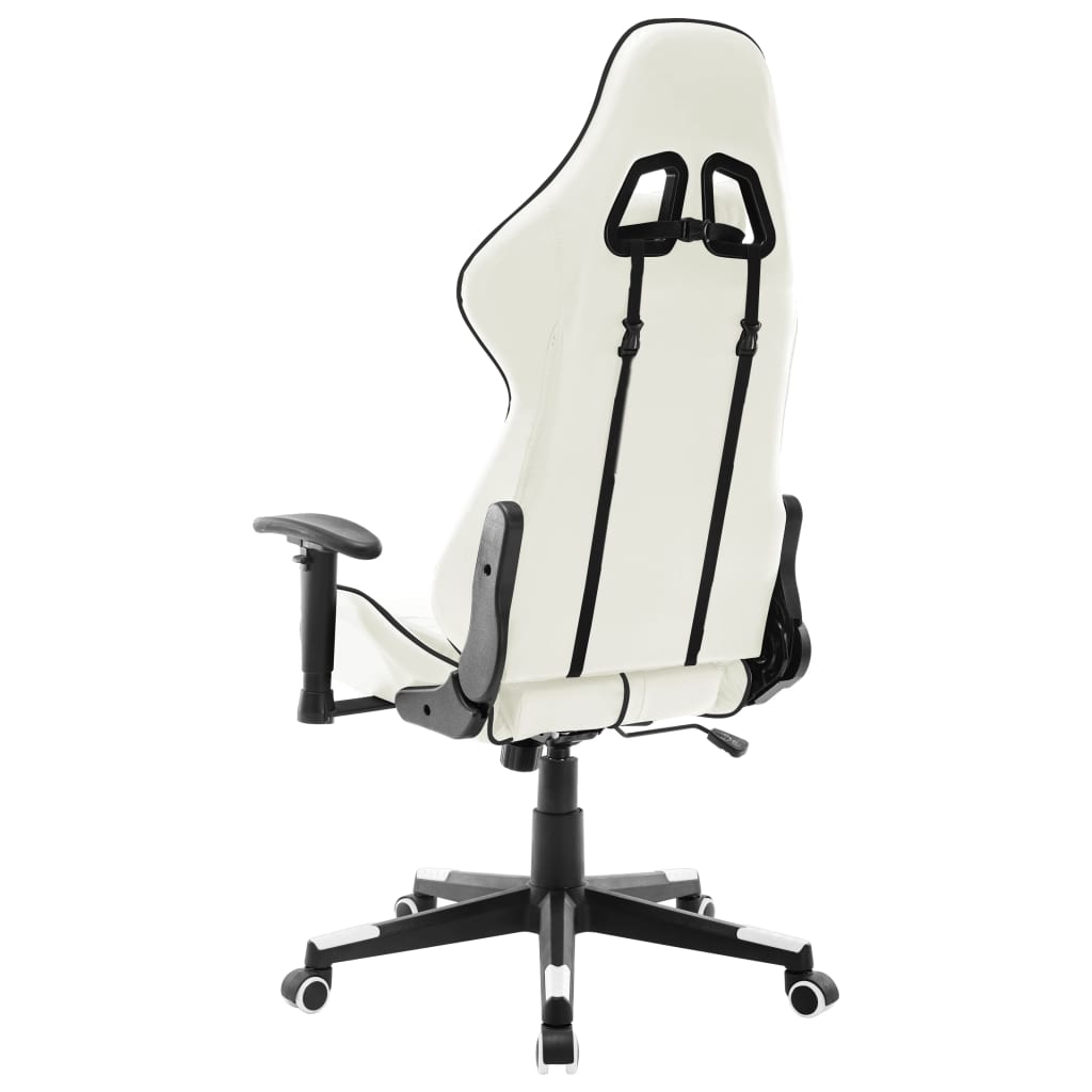 Chaise de jeu Blanc et noir Cuir artificiel