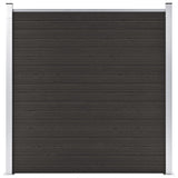 WPC Fence Panel 180x186 cm Black