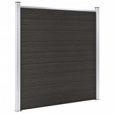 WPC Fence Panel 180x186 cm Black