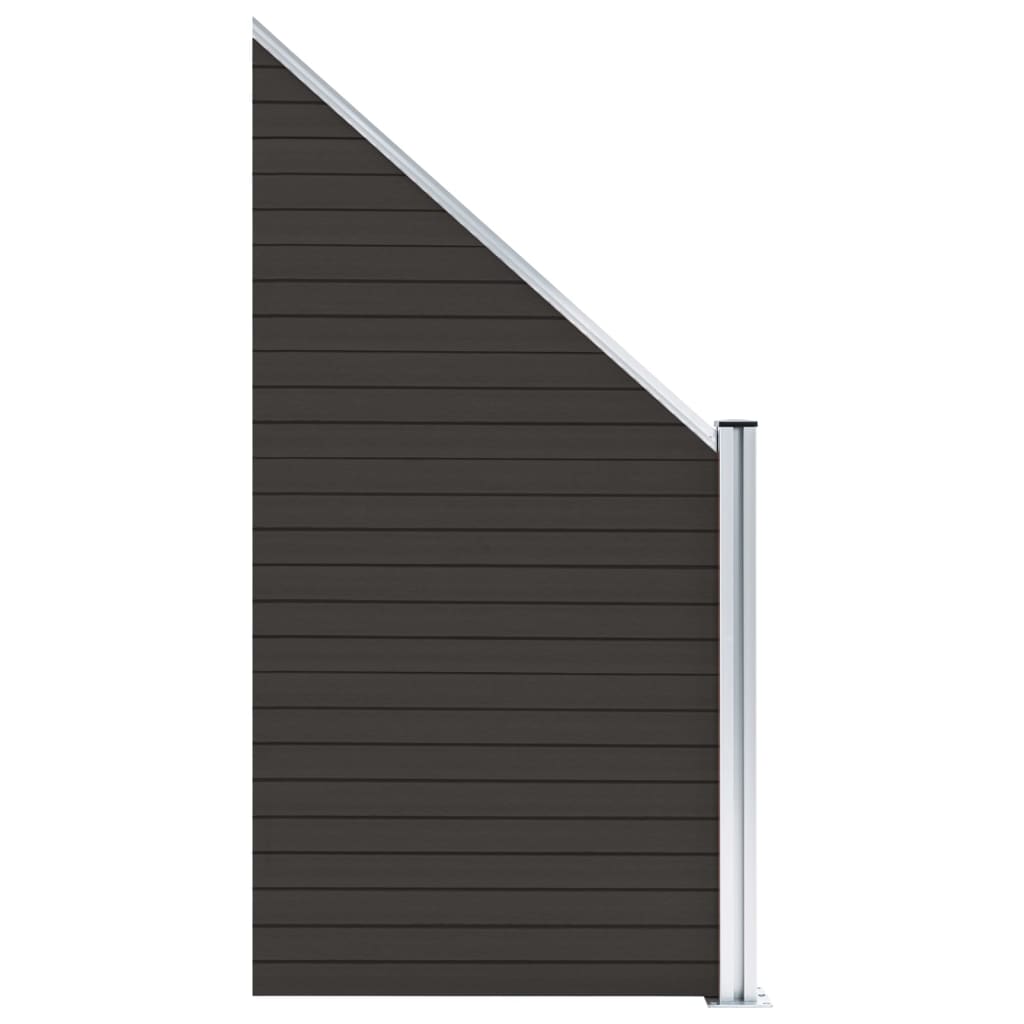 WPC Fence Panel 95x(105-180) cm Black