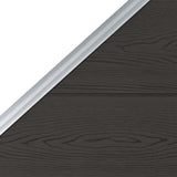 WPC Fence Panel 95x(105-180) cm Black