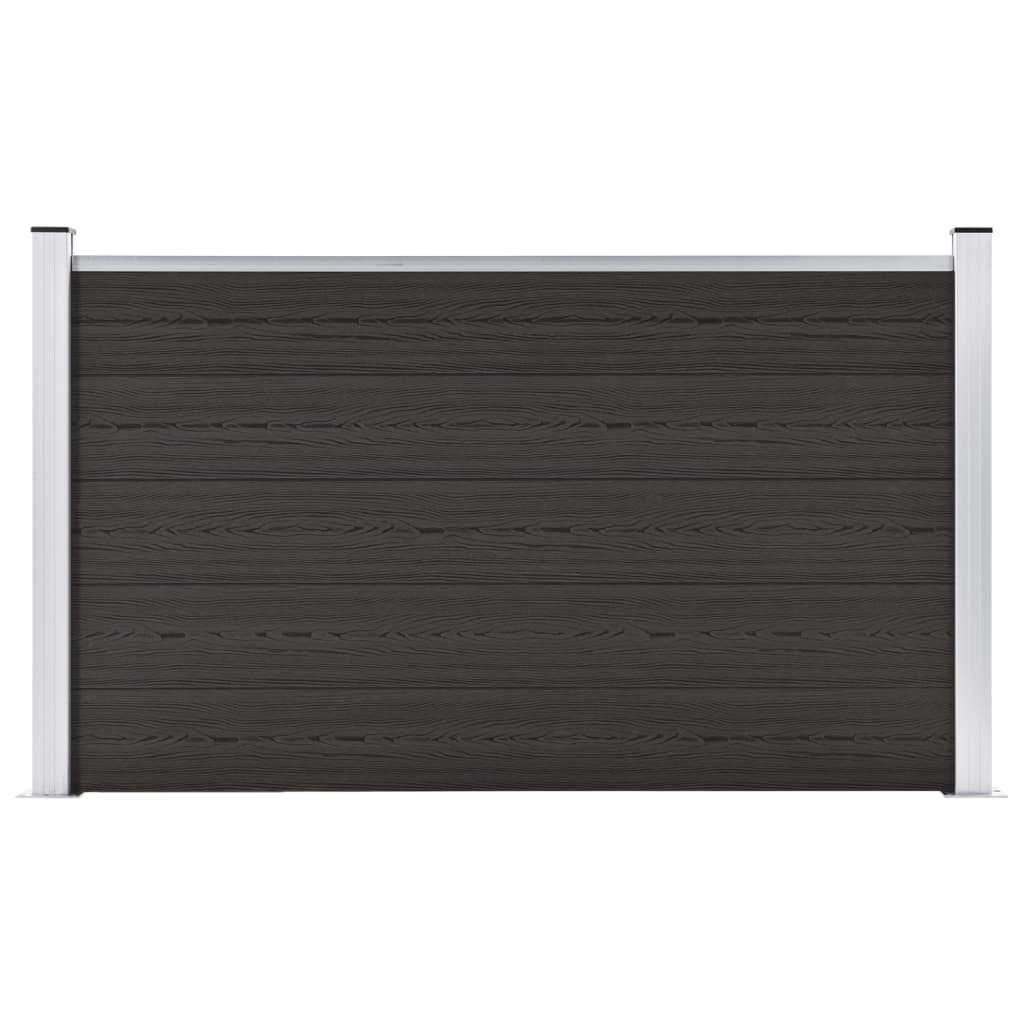 WPC Fence Panel 180x105 cm Black