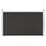 WPC Fence Panel 180x105 cm Black