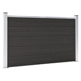 WPC Fence Panel 180x105 cm Black