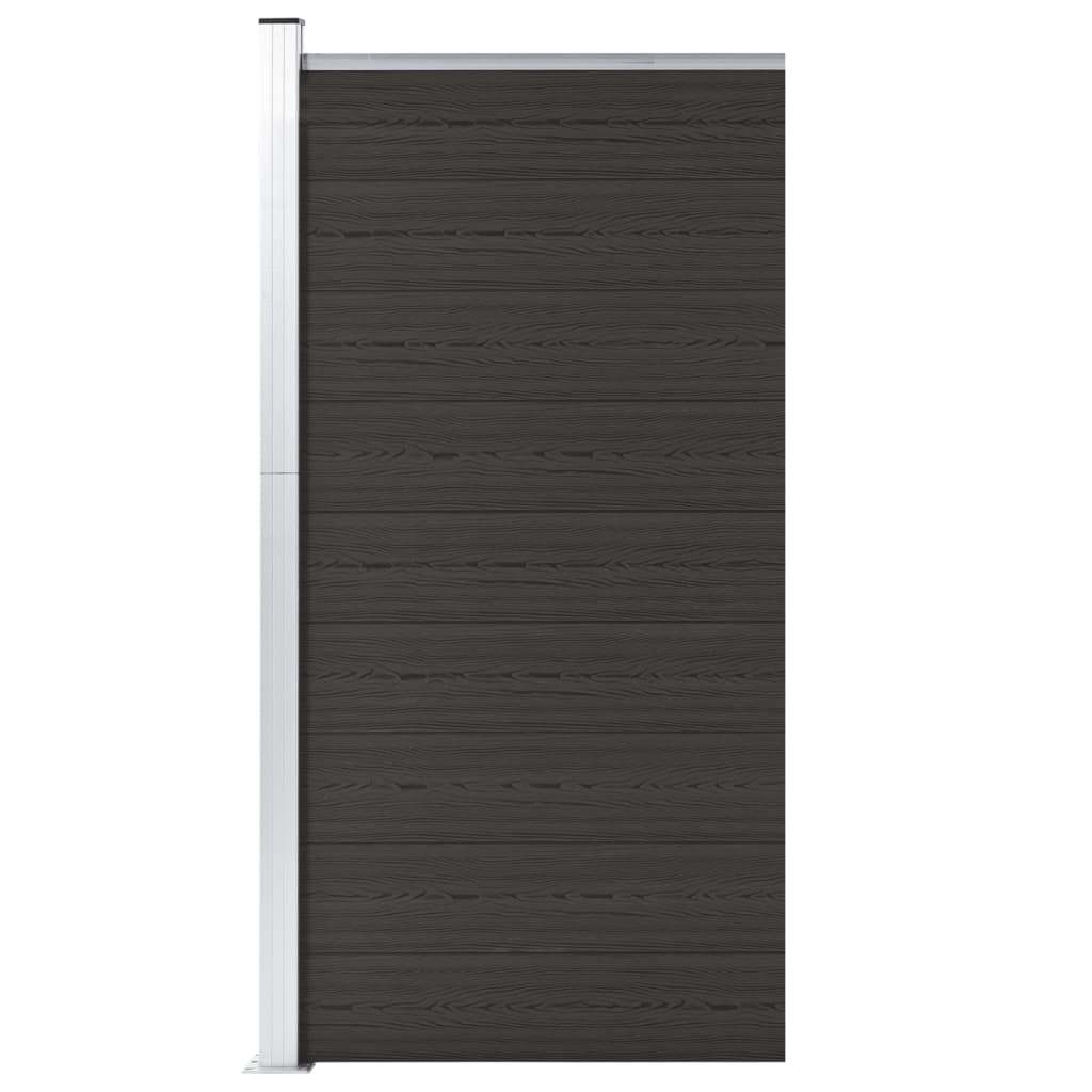 WPC Fence Panel 95x186 cm Black