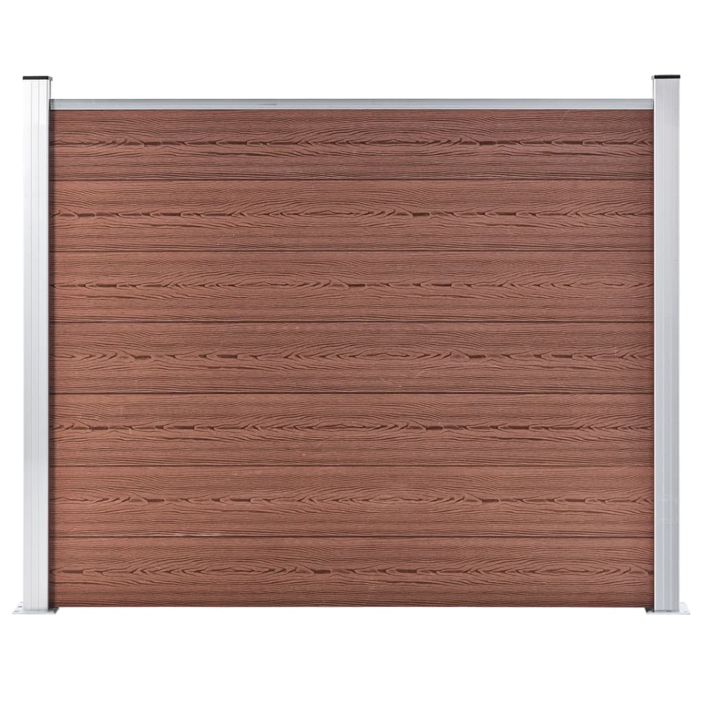 WPC fence panel 180x146 cm Brown