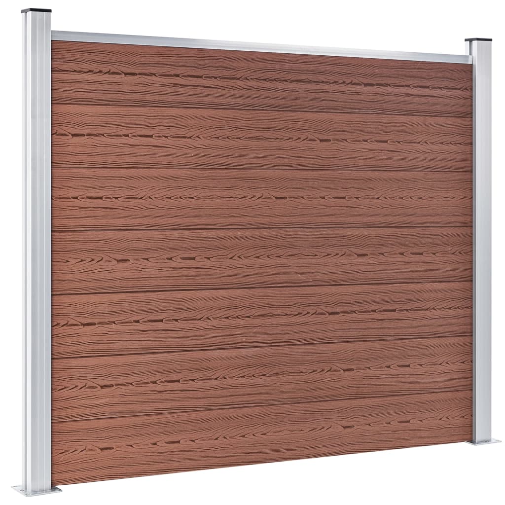 WPC fence panel 180x146 cm Brown