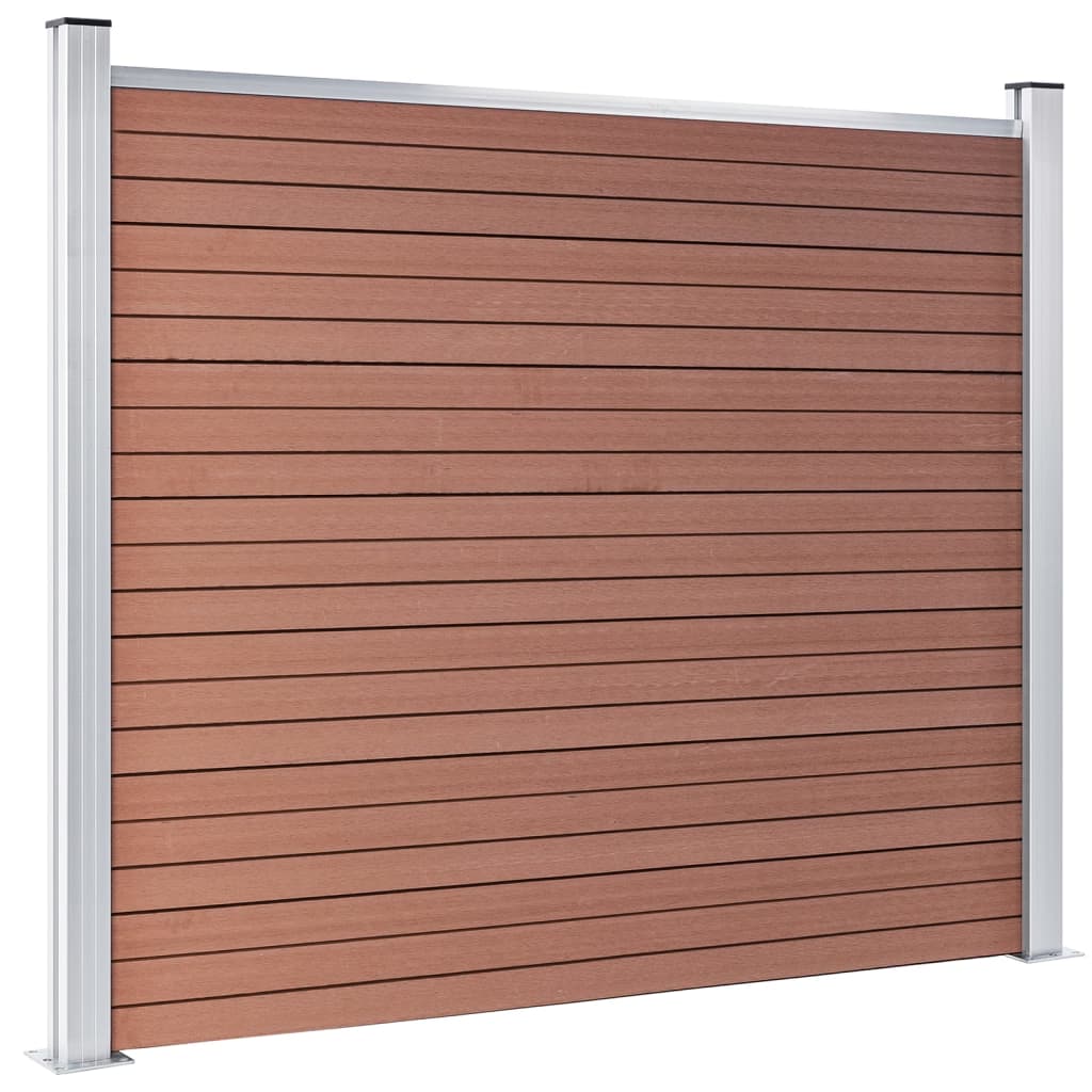 WPC fence panel 180x146 cm Brown