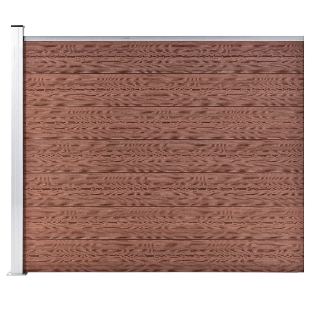 WPC fence panel 175x146 cm Brown