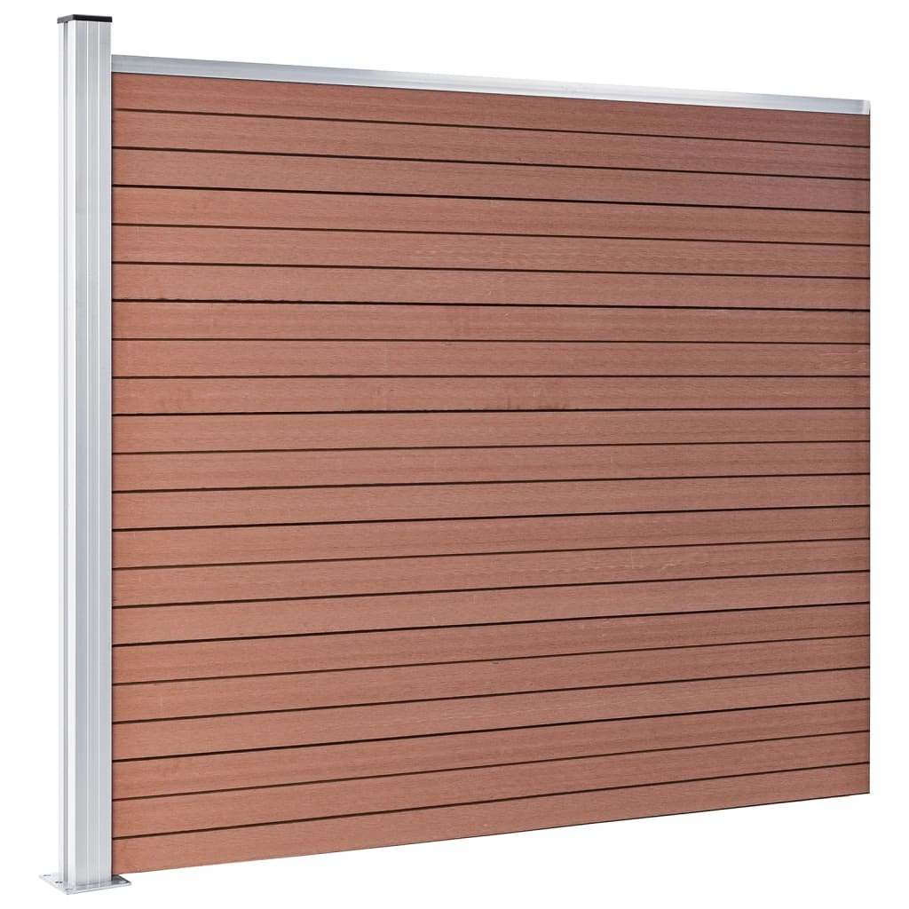 WPC fence panel 175x146 cm Brown