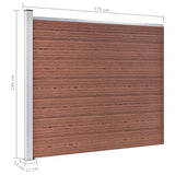 WPC fence panel 175x146 cm Brown