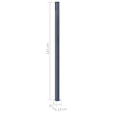 Fence Posts 2 pcs Dark Grey 185cm Aluminum