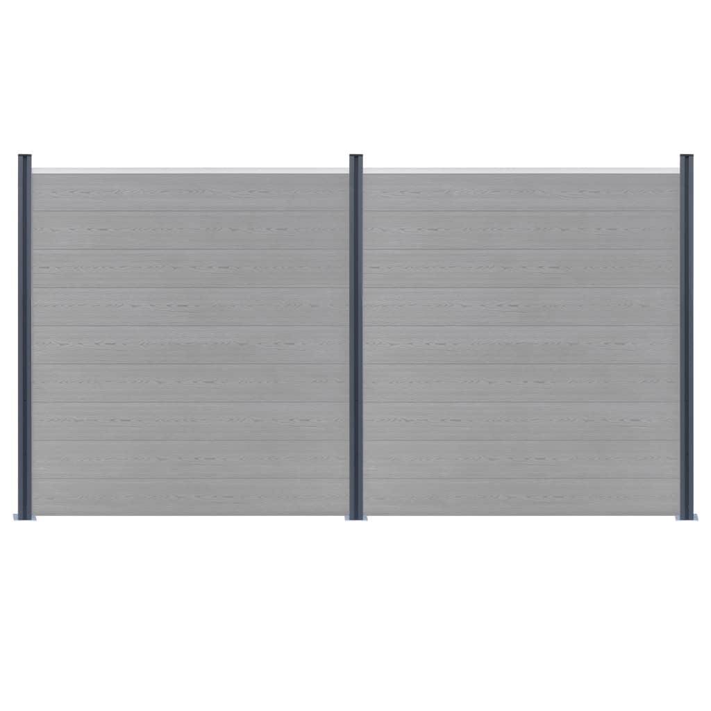 Poteaux de clôture 3 pcs Gris foncé 185 cm Aluminium