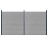 Poteaux de clôture 3 pcs Gris foncé 185 cm Aluminium