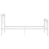 Cadre de lit sans matelas blanc métal 90x200 cm