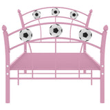 Cadre de lit sans matelas rose métal 90x200 cm