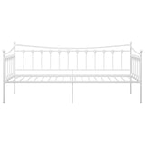 Sofa bed frame without mattress white metal 90x200 cm