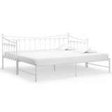 Cadre de canapé-lit extensible sans matelas blanc 90x200 cm